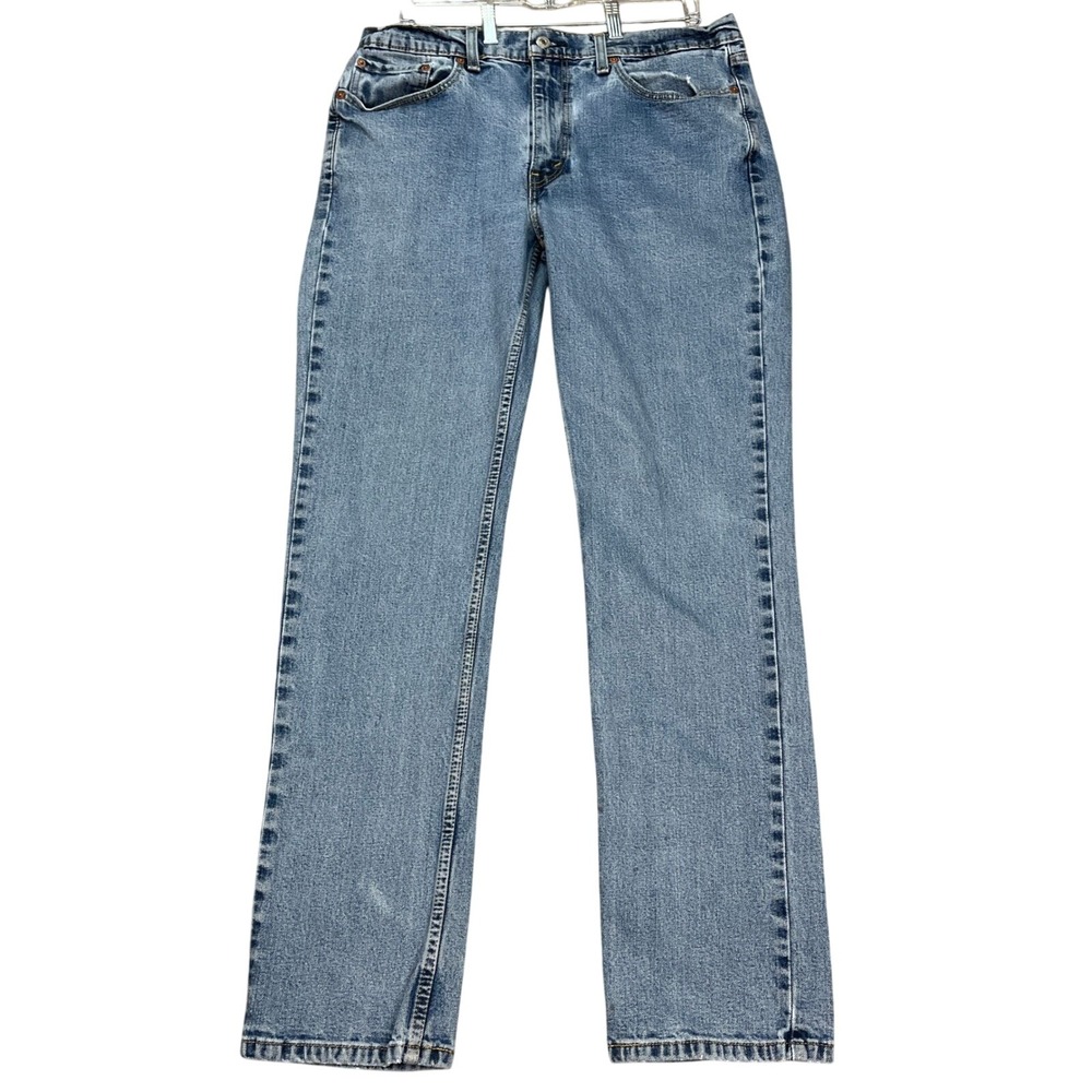 Levis 514 Jeans Mens 36x34 Light‎ Wash Blue Straight Leg Denim 5 Pocket Classic